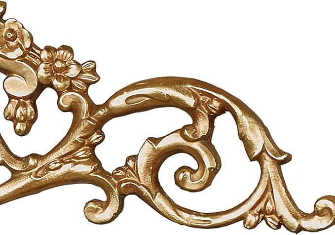 Touch of Class Giovana Aged Gold Acanthus Leaves and Roses Wall Topper - Picture Enhancements - Wall Decor Hanging for Bedroom, Bathroom, Dining Room, Living Room, Office