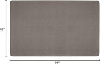 House, Home and More Skid-Resistant Carpet Indoor Area Rug Floor Mat - Gray - 5 Ft X 8 Ft - Non Slip Rubber Backing, Stain Resistant, Dog Friendly, Living Room Bedroom Kitchen Entryway