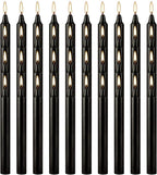 Set of 40 Black Candles – Spell Chime Candles for Halloween, Rituals, Prayer, Birthdays, Meditation, Altar - 4 Inch Tall, Unscented