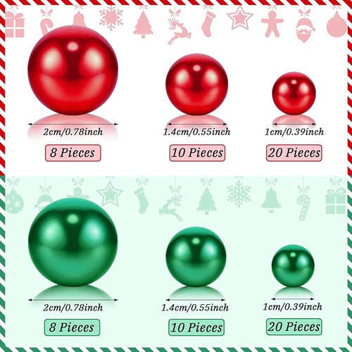 124 Pcs Christmas Vase Filler Pearls for Vase Filler Christmas Table Decor Floating Candles Centerpiece with 8 Floating Candles for Table Party Festival Decor, Not Included Clear Beads(Tree, Box)