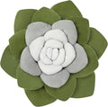 Flower Throw Pillow - 17.8" Plant Shaped Cushion, Soft Plush Decorative Pillow for Bedroom & Living Room, Unique Green Design, Home Decor Accen