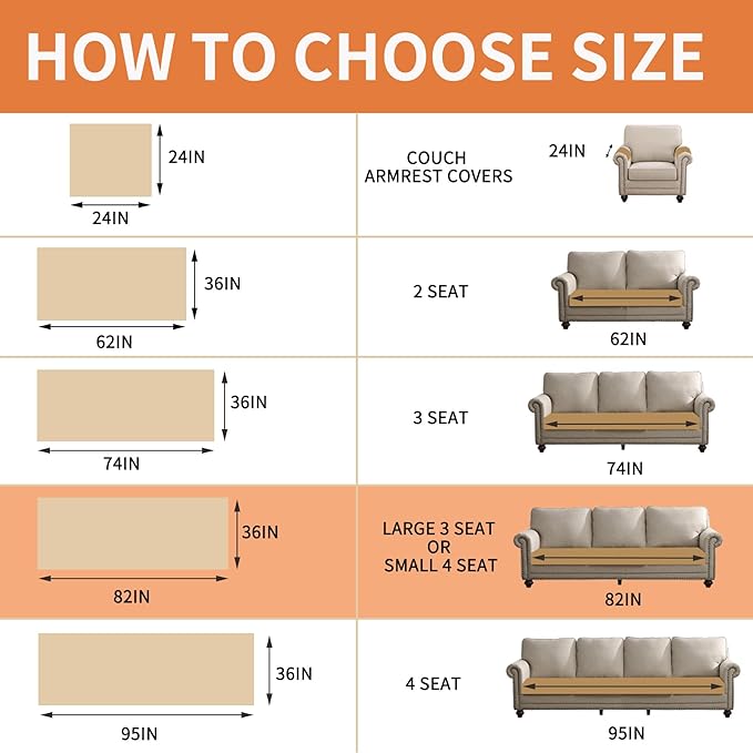 Waterproof Dog Bed Cover Non Slip Couch Covers for Dogs Washable Soft Faux Fur Sofa Cover Couch Covers for 3 Cushion Couch Sofa Pet Friendly (Khaki)