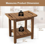 HIPS Shower Benches for Inside Shower, Shower Stool with Space-Efficient Storage Shelf, Waterproof Shower Chair Seat for Spa Bathroom(Brown)
