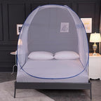 Mosquito Net for Bed, Folded Size 12 inch Portable Camping Travel Mosquito Net, Pop Up Mosquito Tent with Double Entry for King Queen Size Bed (Folded 17 Inch, 71"x79"x59")