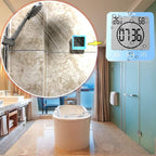 Waterproof Hanging Wall Clock Shower Timer, Large Digital Bathroom Alarm Clock for Kids, Big Visual Kitchen Cooking Countdown Timer, Bath Temperature Humidity Meter Mirror Suction Cup Timer (Blue)