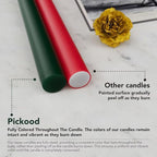 10-Inch Tall Dripless Taper Candles Set of 4 - Red and Green Tapered Candles, Perfect for Christmas - Smokeless, Unscented, Long Burning - Hand Poured, Colored Tall Candlesticks - Christmas