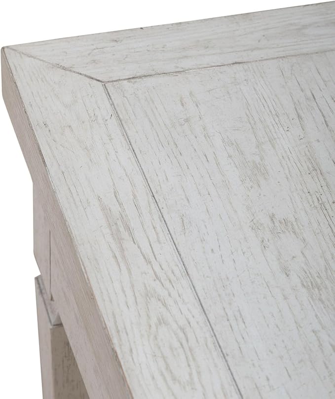 Liberty Furniture Caruso Heights Drawer End Table for Living Room - Whitestone Oak Wood