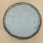 Floor Pouf- No Filler Foot Rest Stool with Storage, Bean Bag Style Cover for Living Room & Bedroom Dark Green
