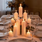 Pillar Candles Bulk Set - Unscented, Smokeless, Dripless | 3 Sizes: 2x3, 2x6, 2x8 Inches | Ideal for Weddings, Christmas & Home Decor (36, Ivory White)