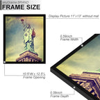 100% Solid Wood 11x13 Picture Frame, Black Frame for 11 x 13 Inch Picture Poster Photo, Light Weight 11 by 13 HQ Matte Black Frame for Wall - 1 Pack/Black/11 x13