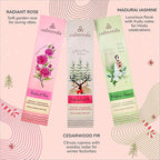 Happy Home Incense Sticks Multipack- (5 Variants) Charcoal Free, Made from Upcycled Flowers | Insense Cozy Warm Sticks Like Vanilla Cake, Balsam Cedar, Rose & Cinnamon | Perfect Incense Gift Set