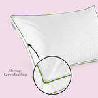 Kate Spade New York Firm/Extra Firm Pillow 20" x 28", Adjustable Down Alternative Pillow with 2" Gusset for Maximum Loft, Best for Back or Side Sleepers, Queen, White