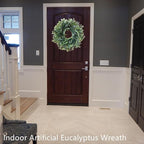 26 Inch Artificial Eucalyptus Wreaths for Front Door for All Seasons,Spring Summer Fall Autumn Winter Christmas Wreath,Large Neutral Everyday Greenery Wreath,Home Wall Door Porch Decor