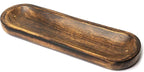 Bless-International Traditional-Handmade-Tray-Burner Wooden-Trat-Incense-Stick-Holder Ash-Catcher-Stand for-Aromatherapy-Meditation-Yoga (11x4x1.22 Inches)