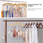 Tie Hanger 24 Hooks Tie Racks For Men Closet, Tie Rack With Upgraded 360°Rotating,Tie Hangers For Men,Tank Top Hanger,Neck Tie organizer,Belts Scarves Accessories for Bras,Tank Tops,Camisoles…