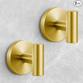 Shower Hooks for Inside Shower,No-Drill Removable&Reusable Towel Hooks for Bathroom,Heavy Duty Suction Cup Hooks for Glass Window,2 Packs(Gold)
