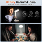 One Fire Cordless Desk Lamp,Dimmable Small Battery Powered Lights,3600mAh Rechargeable Wireless Table Lamp,Mini Lamp&Portable Light for Bed,Book Reading,Home for Small Spaces,Nail Light,Craft,Office