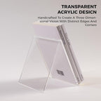 Acrylic Book Stand, Book Display Holder 8.5 x 11, Clear Acrylic Display Easel Transparent Display Stand Holder Tablet Holder for Album, CD, Magazine, Picture, Plate, Artworks, Phone, (2-PACK)