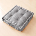 Square Floor Pillows, Large Floor Cushion for Adults Kids, Meditation Floor Pillow Seating Cushion with Shredded Memory Foam and Silk Wadding, 20"x20"x5" (Dark Grey, 1 Pack)