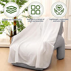 Newwiee 48 Pcs Fleece Throw Blankets Bulk 50'' x 60'' Oeko-tex Standard 100 Certified Spring Outdoor Wedding Guest Blankets Lightweight for Sleepover Donation Lap Pet Sofa Home (White)
