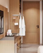 12" Valet Rod for Closet Pull Out With 4 Hooks Valet Rods for Closets (2Pack Silver) Closet Valet Rod Slide Out