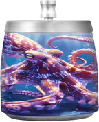 Octopus Underwater Ashtray with Lid, Outdoor Ashtrays for Patio, Stainless Steel Ashtray Odorless Smokeless for Home Office Balcony