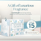15 Pack Fresh Linen Sachets For Drawers and Closets, Scented Sachets for Drawers, Closet Freshener Sachet for Drawers to Refresh Any Space, Fresh Linen Sachet Bag Scented Drawer Fresheners for Dresser