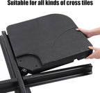 Sunnyglade 4PCS 176LB Square Shaped Water Or Sand Filled Umbrella Base Cantilever Offset Patio Market Umbrella Base Stand with U Locking (Black)