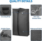 Vacuum Bags for Travel,Vacuum Bags for Travel with Wireless Vacuum Pump,IP67 Reusable Vacuum Compression Bags for Suitcases(1PC+Pump)