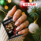 Personalized Barbershop Christmas Ornament 2025, Custom Name Hair Salon Decor, 2D Flat Acrylic Holiday Tree Ornament, Gift for Barber & Stylist