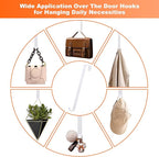 Wreath Hanger,12" Clear Wreath Hangers for Front Door Décor,3 Pack Easter Fall Wreath Door Hanger Hook,Non Scratch Over The Door Hooks for Hanging Christmas Wreath Decorations Clothes Outdoor Indoor