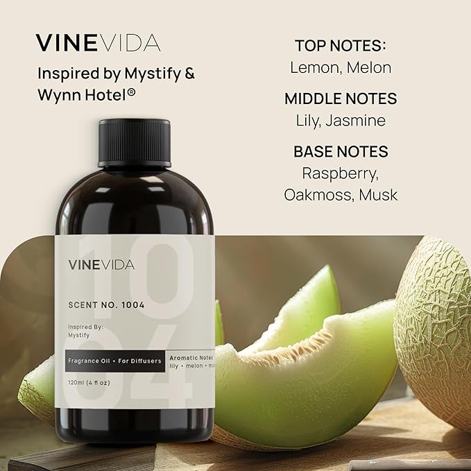 VINEVIDA (128oz) Hotel Fragrance Collection Diffuser Oil - Cold Air Diffuser - Inspired by Wynn Hotel Scent No.1004