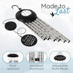The Wind Chime CO Deep Tone Sympathy Wind Chime with 6 Andonized Aluminum Tubes Tuned Soothing Melody, Memorial Wind Chimes for Outside Decoration (Patio, Graden, Yard) 40"