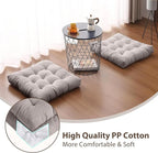 Tiita Outdoor Cushions Square Floor Pillow Thicken Tufted Seat Pad Large Floor Cushion for Yoga Meditation Living Room