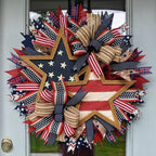 250th Anniversary Eagle Wreath, 3D Eagle Wreaths for Front Door, Red White and Blue Patriotic Wreath All-Weather Farmhouse Outdoor Holiday Decoration (C)