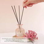 Reed Diffuser Set – Scented Diffuser with Sticks Home Fragrance Diffusers for Home Reed Diffuser for Bathroom Shelf Decor (4.06oz Jasmine Rose)