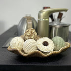 8 Pcs Decorative Balls for Home Decor,2.36 Inch Woven Wicker Rattan Balls Twig Orbs Cotton Linen Decorative Ball for Vase Filler Jar Dough Bowl