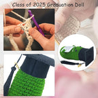 2025 Graduation Gifts for Him Her Emotional Support Pickle, Grad Decor Gifts, 5.9 X 1.96 inch, Handmade Positive Crochet Cucumber Gift for Women Men, Cute Knitted 2025 Graduation Decoration