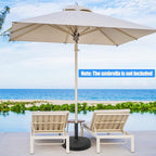 Giantex 31 lbs Patio Umbrella Base, 18" Round Market Umbrella Stand for 1.5''-1.9'' Umbrella Poles, Heavy Duty Resin Base with Metal Support Holder for Deck Garden Poolside (31 lbs)