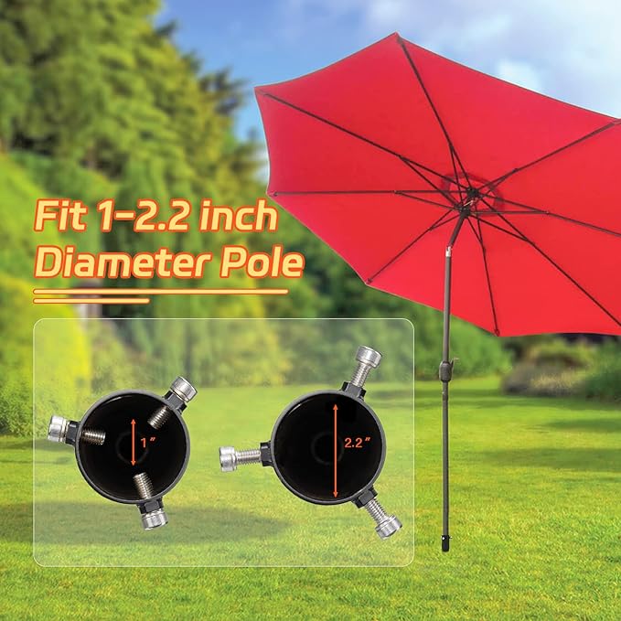 Umbrella Stands for Outside, Heavy Duty Beach Umbrella Sand Anchor Metal Outdoor Umbrella Base In Ground Umbrella Holder Stand No Dig Screw In Ground Anchor