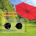 Beach Umbrella Sand Anchor, 2 Pack Heavy Duty Umbrella Stand Outdoor Base 17 Inches Metal No Dig Ground Umbrella Holder, Christmas Tree Stand Base