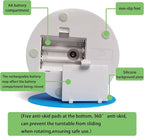 YVV Turner Cup Rotating Display Stand for Epoxy Glitter Tumbler, 360 Degree Automatic Mute Rotating Turntable for Photography Products Tumbler Making Supplies Spinner 4.72*1.77in Motorized Rotation