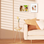 Egofine 9x12 Picture Frames Set of 4, Made of Solid Wood Covered by Plexiglass 5x7 and 6x8 with Mat or 9x12 without Mat, for Table Top Display and Wall Mounting Photo Frame White