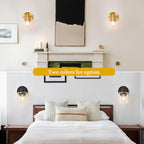 1-Light Wall Sconce Gold,Vanity Light, Wall Mount Bathroom Mirror Fixtures, Brass Bathroom Light fixtures with Clear Glass Shade for Bedroom, Entrance, Hallway, Living Room (1 Pack)