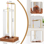 Incense Holder for Sticks, Insence-Stick Holder, Anti-Ash Flying No Mess Incense Burner, Incense Stick Holder with Glass Ash Catcher, for Yoga Spa Meditation Home Decor(2 Pack)
