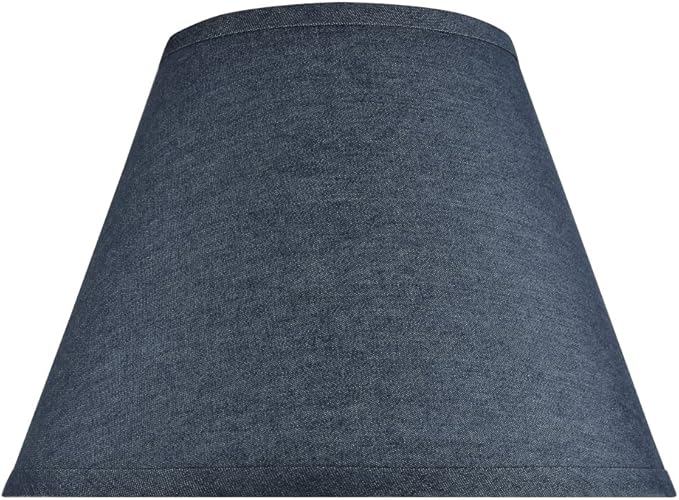 Aspen Creative 32182A Transitional Empire Shape Spider Construction Lamp Shade, Washed Blue, 7" Top x 13" Bottom x 9-1/2" Slant Height
