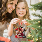 Personalized Custom Photo Ornaments for Christmas Tree - Ceramic Hanging Xmas Ornaments for Couples, Family, Wedding