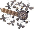 Garden Bee Wind Chimes Outdoor Indoor Decor - with 4 Tubes 6 Bells 7 Bees Wind Chime, Mobile Romantic Bee Wind Catcher, Bees Windchimes for Home, Mom Gifts, Balcony, Tree, Festival, Garden Decoration