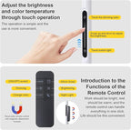White Bright Floor Lamps with Remote, Touch Control Nursery & Bedroom Lamp, Dimmable Kids Light with Adjustable Color, Gooseneck Standing Lamp for Reading, Living Room, Office, Library, Pharmacy Table