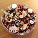 Qingbei Rina Christmas Potpourri Bags,Tea Scented Potpourri Bowl Filler Dried Flower, Home Fragrance Sachet, Winter Holiday Decorative Vase Decor,8.4 oz,Gold